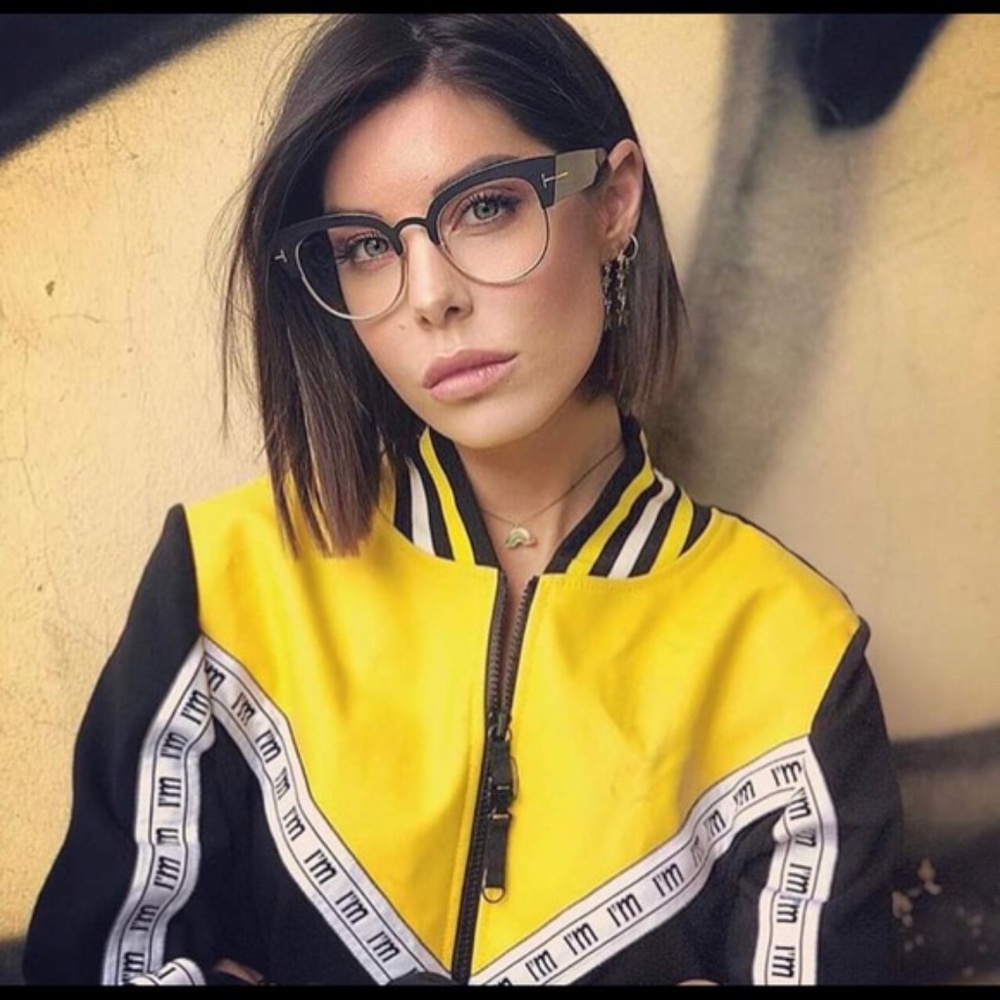 New TOM FORD Alexandra Black Cat Eye Glasses - Picture 4 of 16